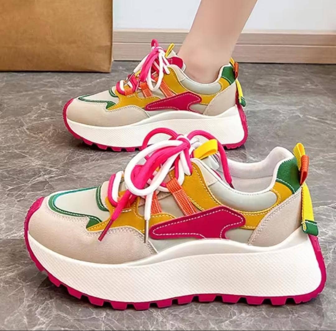 Smart Store Dual-Colour Elegant Sneakers – Beautiful Everyday Casual Footwear