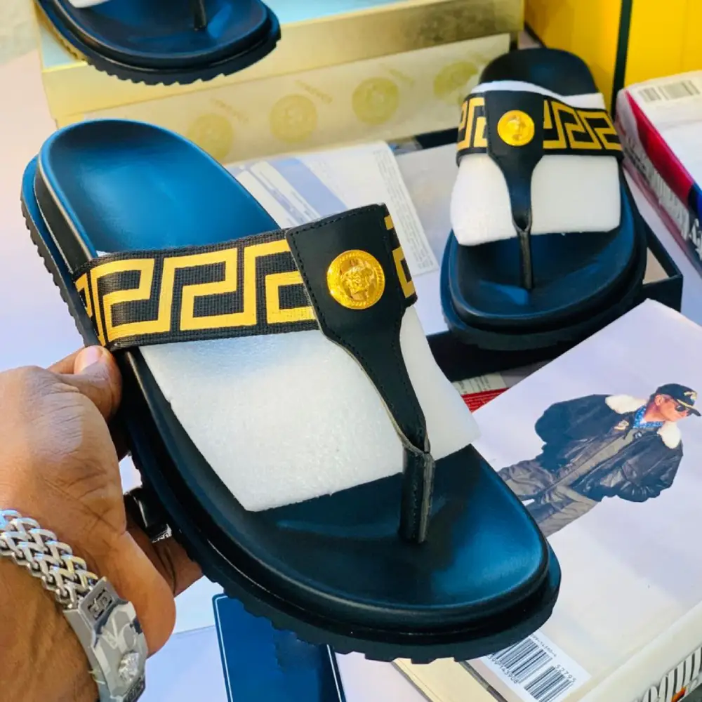 Smart Store Luxury Slip-On Palm Sandals – Premium Cushioned Flat Footwear for Men