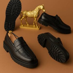 Smart Store Black Premium Leather Shoe – Stylish Comfortable Everyday Footwear