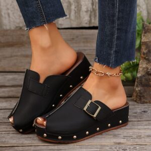 Smart Store Tri-Colour Wedge Shoe – Stylish Comfortable Everyday Footwear