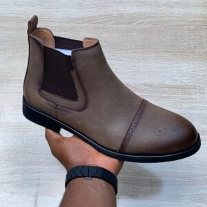 Smart Store Dual-Tone Premium Leather Shoe – Stylish Comfortable Everyday Footwear