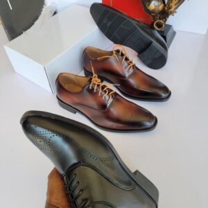 Smart Store Dual-Tone Premium Leather Shoe – Stylish Comfortable Everyday Footwear