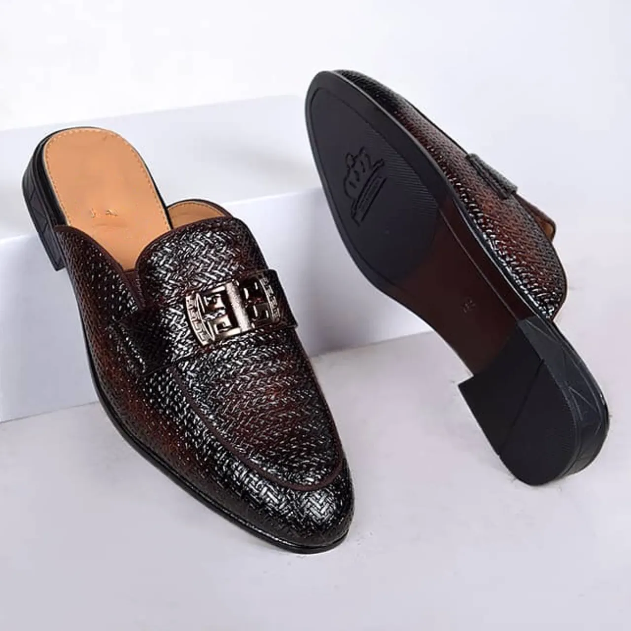 Smart Store Black Half-Cut Leather Shoe – Stylish Comfortable Everyday Footwear