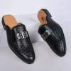Smart Store Black Half-Cut Leather Shoe – Stylish Comfortable Everyday Footwear - Image 2
