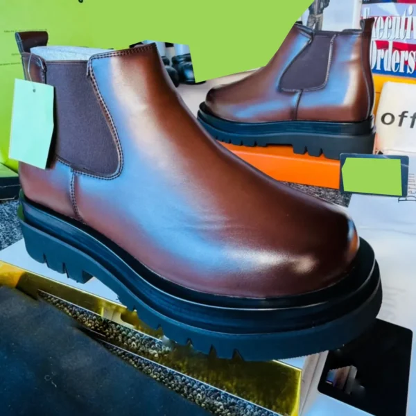 Smart Store Dual-Tone Premium Leather Shoe – Stylish Comfortable Everyday Footwear