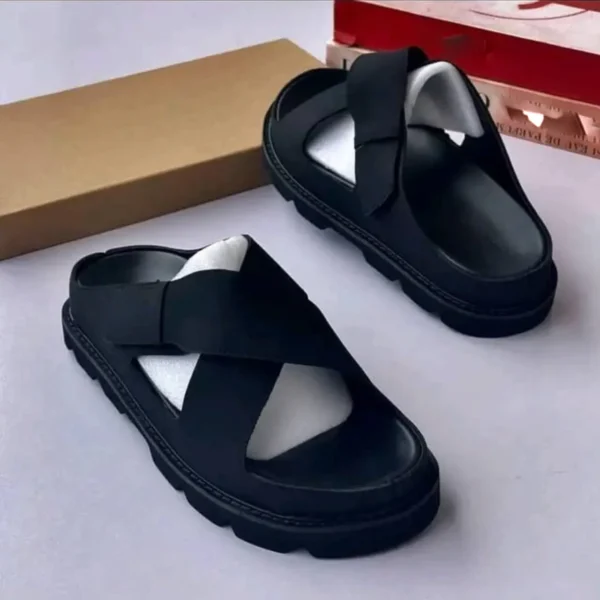 Smart Store Woven-Style Dual-Colour Slippers – Casual Everyday Slip-On Footwear