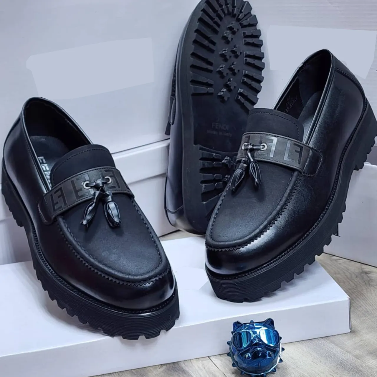 Smart Store Black Premium Leather Shoe – Stylish Comfortable Everyday Footwear
