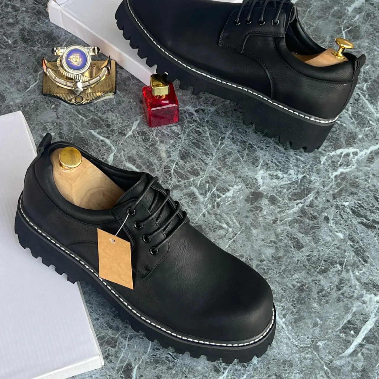 Smart Store Black Premium Leather Shoe – Stylish Comfortable Everyday Footwear