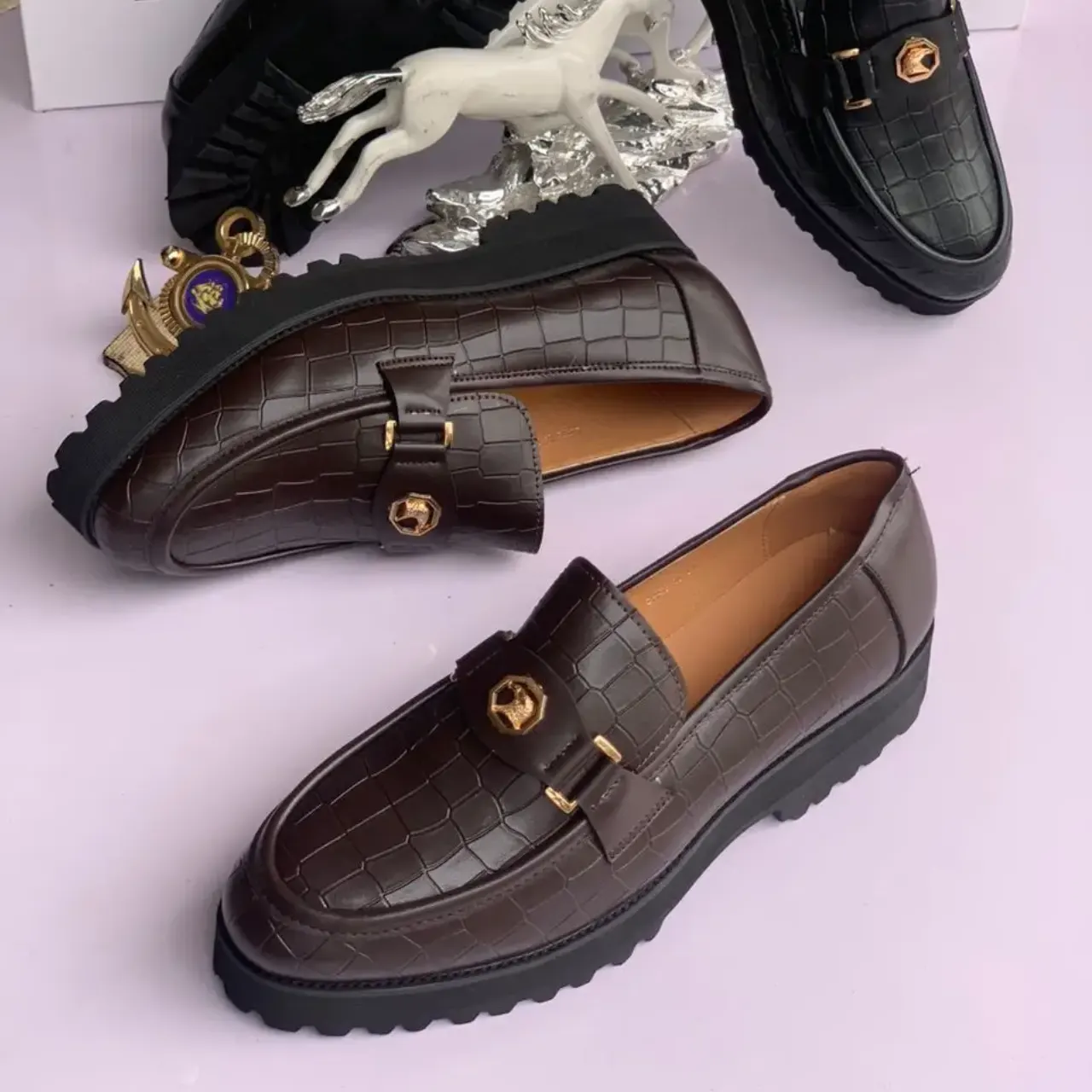 Smart Store Dual-Tone Classic Loafer Shoe – Stylish Comfortable Everyday Footwear