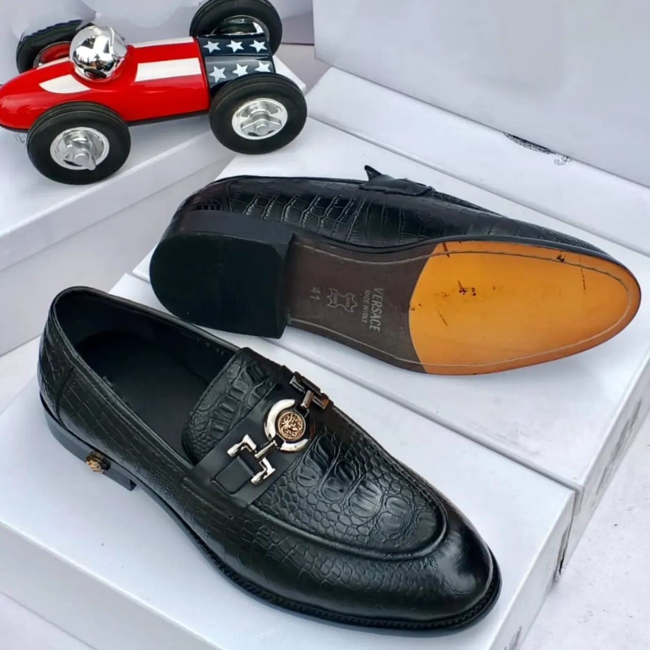 Smart Store Dual-Tone Premium Leather Shoe – Stylish Comfortable Everyday Footwear
