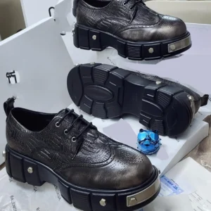 Smart Store Dual-Tone Premium Leather Shoe – Stylish Comfortable Everyday Footwear