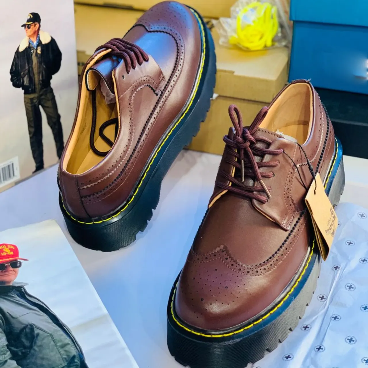 Smart Store Dual-Tone Premium Leather Shoe – Stylish Comfortable Everyday Footwear