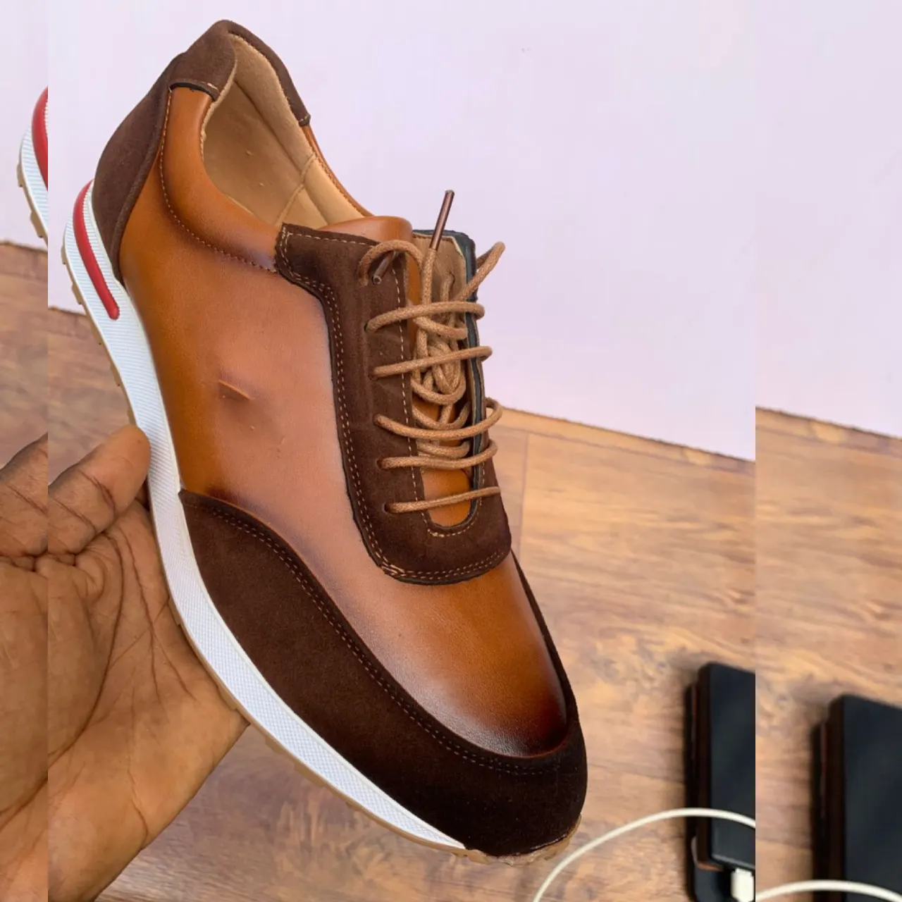 Smart Store Dual-Tone Premium Leather Shoe – Stylish Comfortable Everyday Footwear