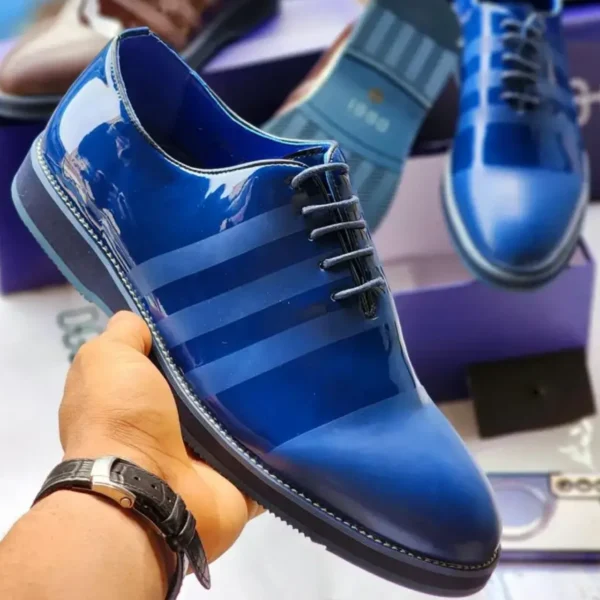 Smart Store Tri-Colour Lace-Up Leather Shoe – Stylish Comfortable Everyday Footwear