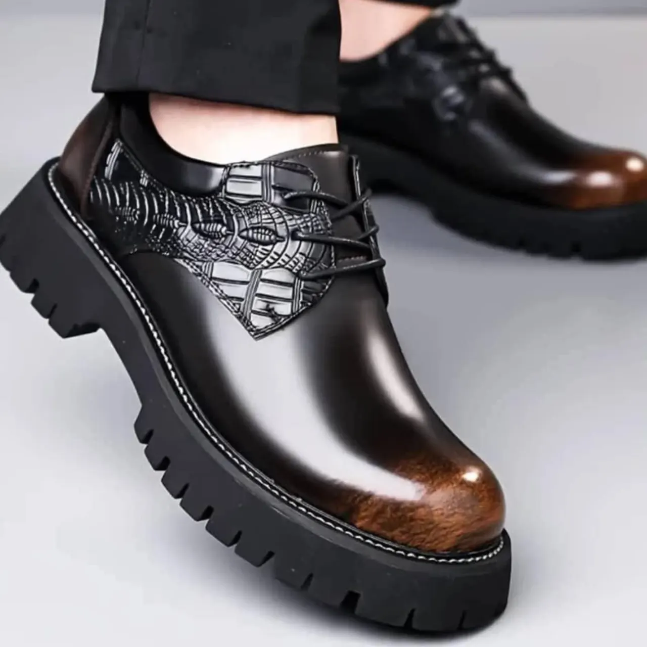 Smart Store Burnished-Finish Classic Shoe