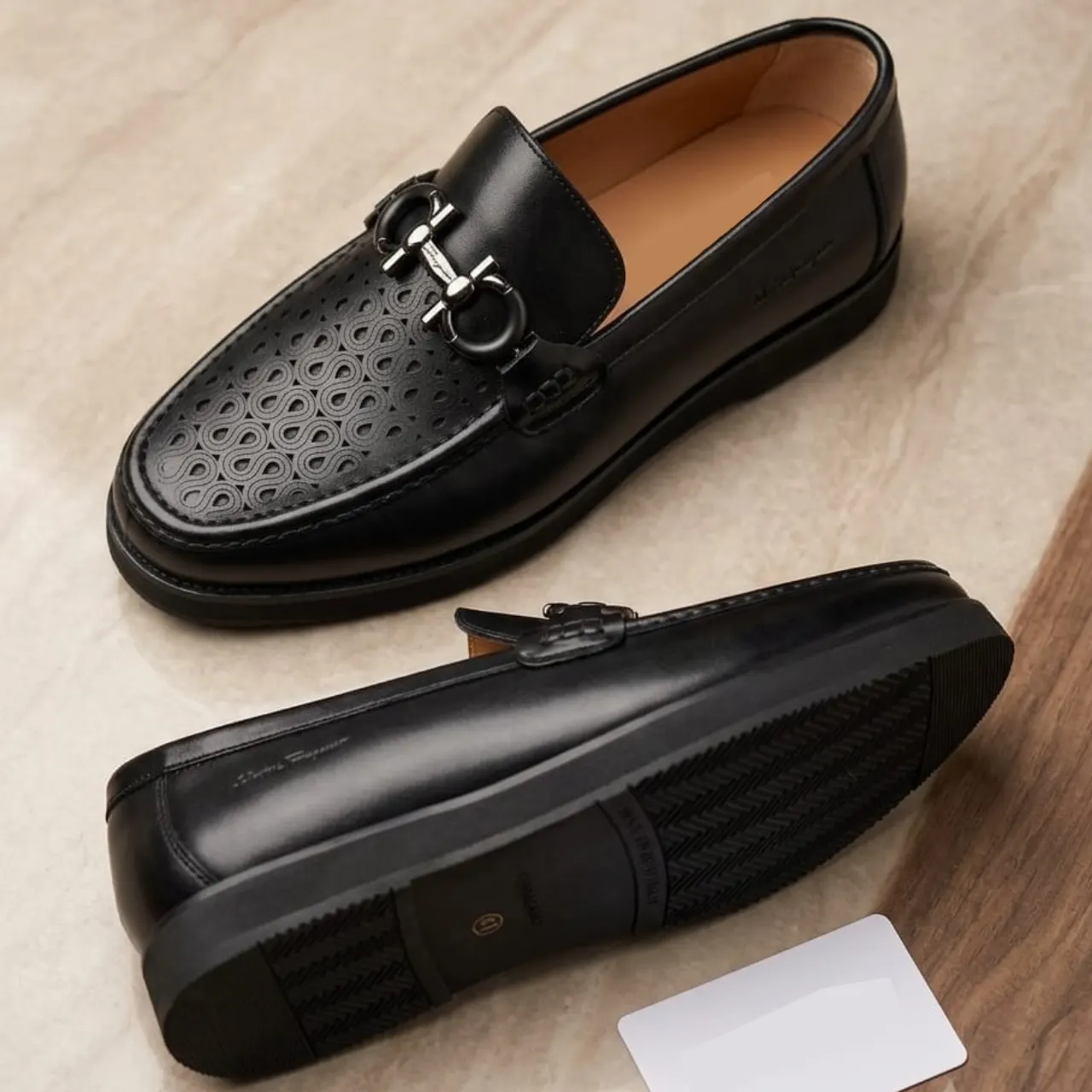 Smart Store Dotted Leather Mens Shoes