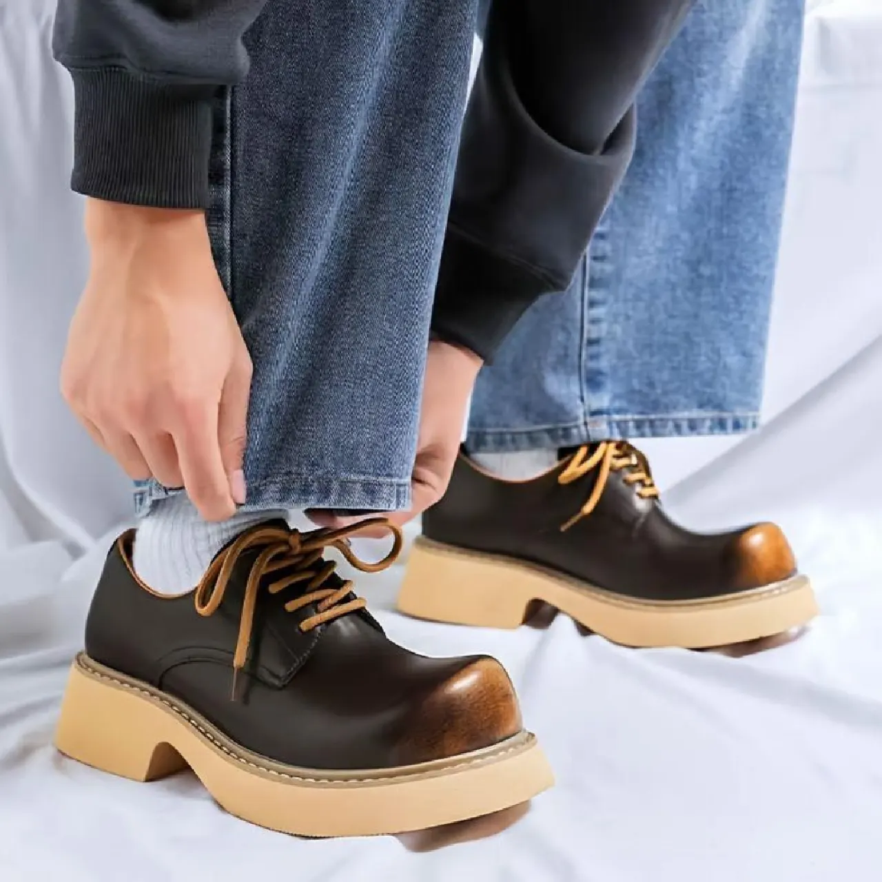 Smart Store Fashion Brown Leather Shoes