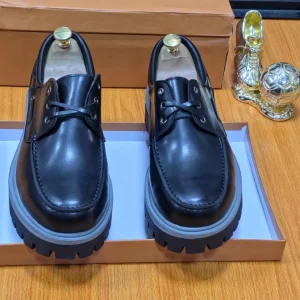 Smart Store Leather chunky-soled Boat Mens Shoes