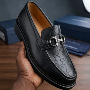 Smart Store Monogram Embossed Mens Shoes