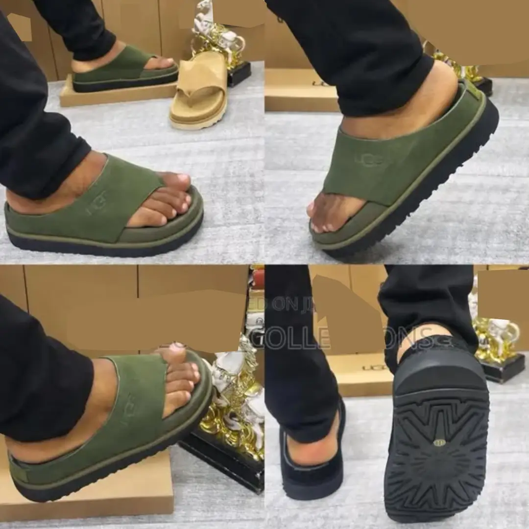 Smart Store Suede X Cross Leather Slippers Palms
