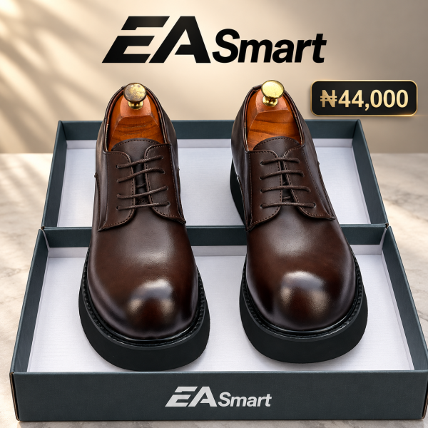 EA Smart brown chunky sole lace-up shoes, view 1, ₦44,000