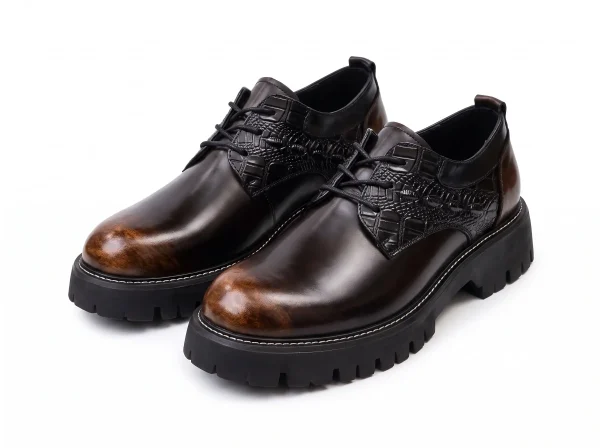 EA Smart Classic Chunky Leather Lace-Up Men’s Shoes